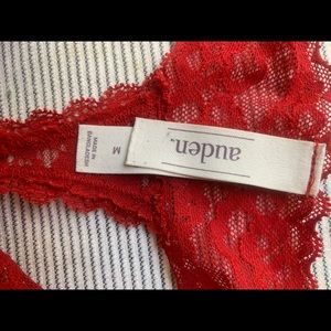 Adena Red lace thong